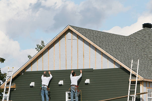 Professional Siding Installation technician working in Morganton, NC